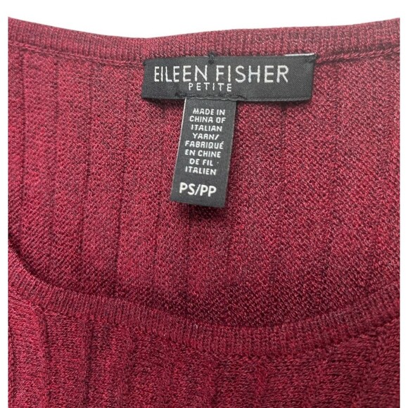 Eileen Fisher Dress Size Petite Small 100% Wool Italian Yarn Rib Release Pleats - Picture 4 of 14